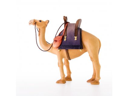 Dřevěná vyřezávaná soška velblouda. Velbloud společně se třemi mudrci přinesl dary narozenému Ježíškovi