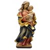 dřevěná vyřezávaná socha madony s Ježíškem