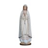 Dřevěné vyřezávané vyobrazení Madony Fatimy, která je pojmenována podle zjevení v portugalské Fatimě, kde se zjevila třem malým pasáčkům každého třináctého dne po dobu šesti měsíců. Nabízíme Vám krásné dřevěné zpracování Panny marie Fatimské neboli Panny Marie růžencové nebo také Královny posvátného růžence.