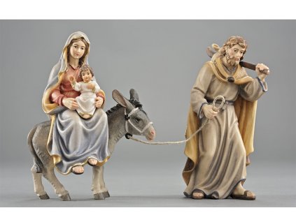 Cesta Márie a Jozefa do Betlehemu (Prevedenie Prírodné bez maľovania, Veľkosť stojacich figúr dospelých postáv 9,5 cm)