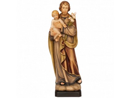 dřevěná soska drevo figurka svatý josef malovana