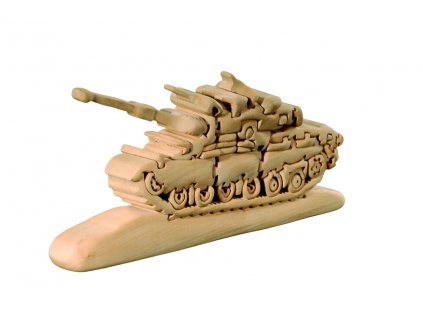 dřevěné 3D puzzle-tank