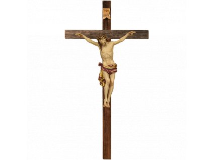 Drevená vyrezávaná soška Ježiša Krista na kríži kříži