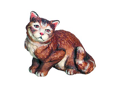 Dřevěná vyřezávaná socha Kočky