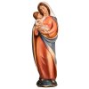 Drevená vyrezávaná ručne maľovaná soška Madony s Ježiškom v náručí