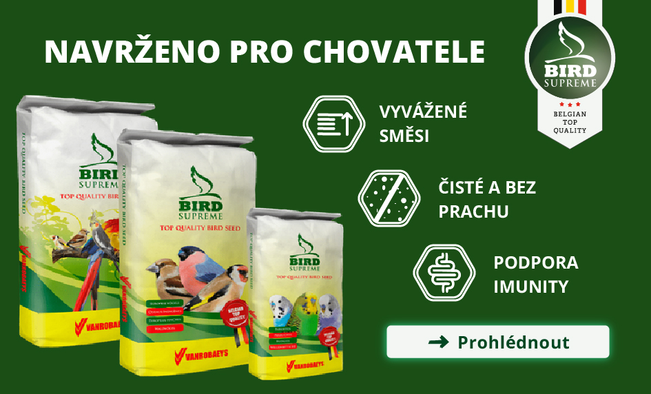 Bird Supreme je prémiová značka krmiv pro ptáky, která se zaměřuje na kvalitu, vyváženost a potřeby chovatelů i samotných ptáků. Směsi jsou sestaveny na míru jednotlivým druhům a vyvíjeny ve spolupráci s evropskými chovateli. Vyvážené složení směsí - Směs