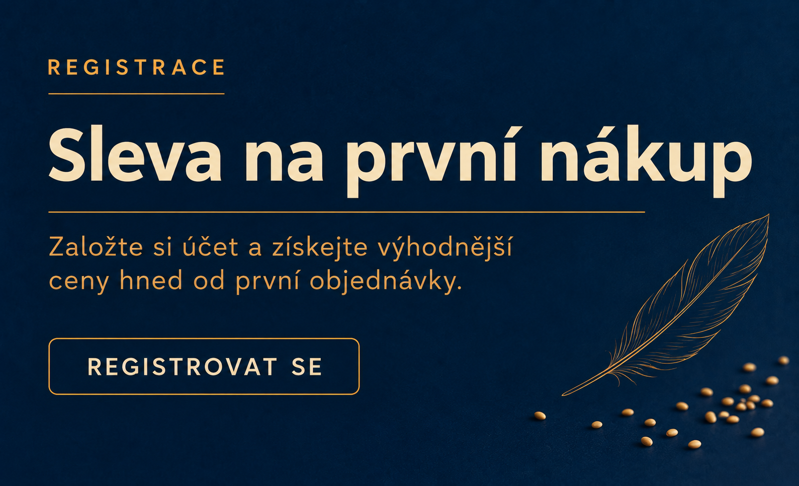Sleva od první objednávky pro registrované