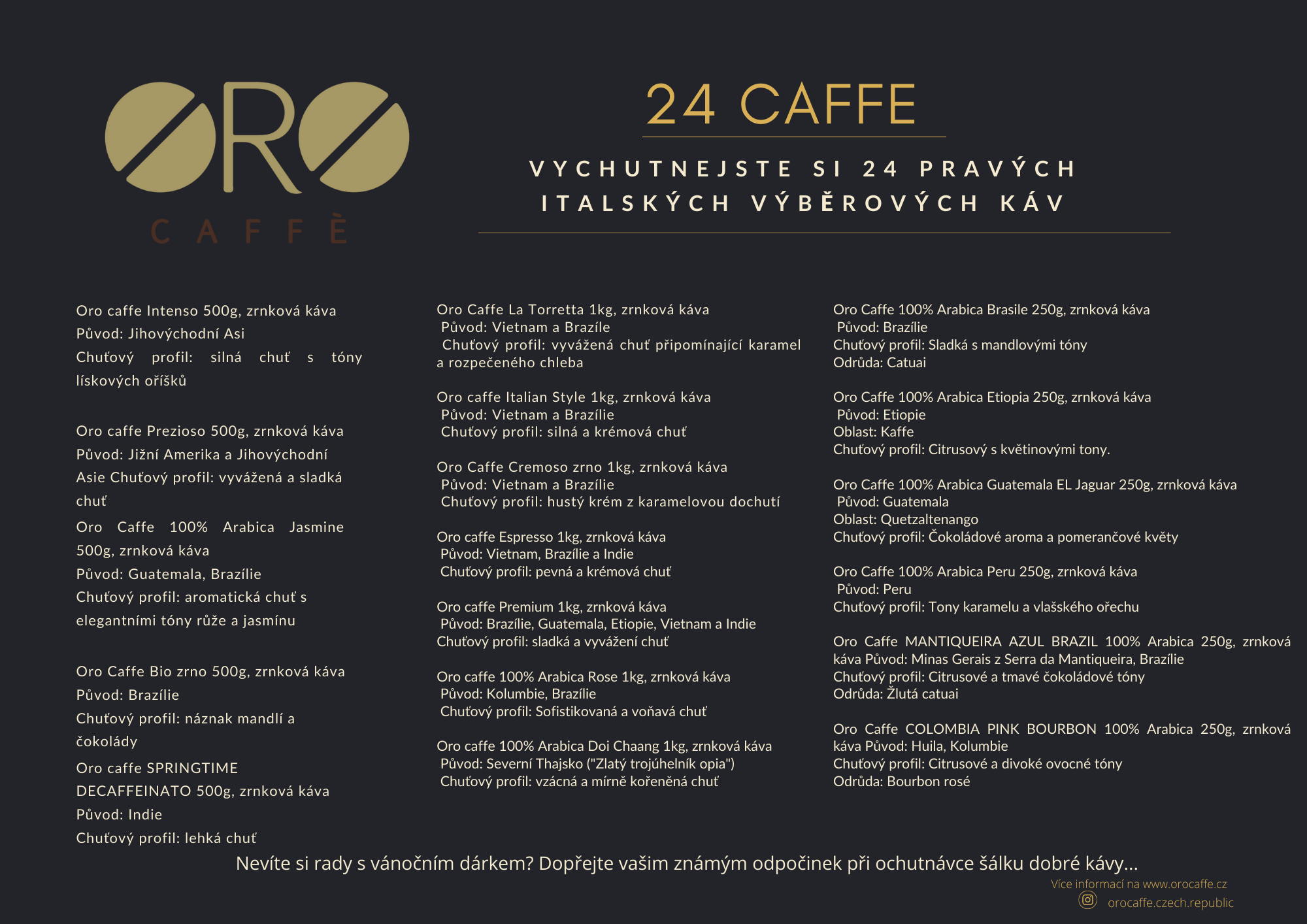 Dárkový set 24 druhů výběrových káv