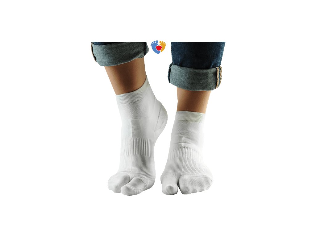 Hallux valgus ortopedické ponožky ARTHROLUX biela - Centrum zdravých nôh