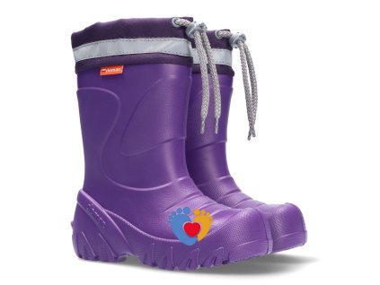 Detské zateplené gumáky DEMAR-MAMMUT-S 0300 K fialová
