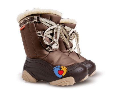 Detské zimné snehule DEMAR-JOY 2 NA brown 4019