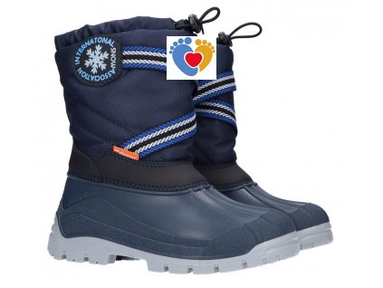 Detské zimné snehule DEMAR-SNOW LAKE B 1314 navy blue