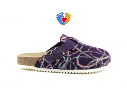 JASNY ortopedická obuv TRENTO FURRY twist plum