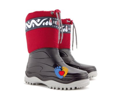 Detské zimné snehule FROST B red 0376
