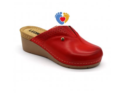 Dámska zdravotná obuv LEON 1002 červená