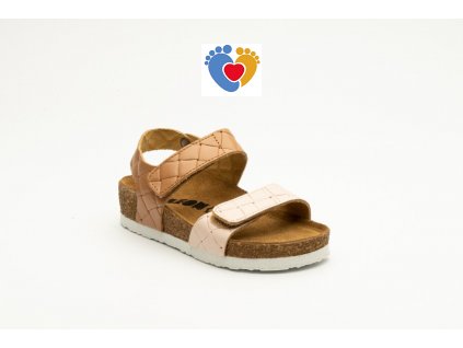 Detské dievčenské zdravotné sandále LEON 4803 hnedá