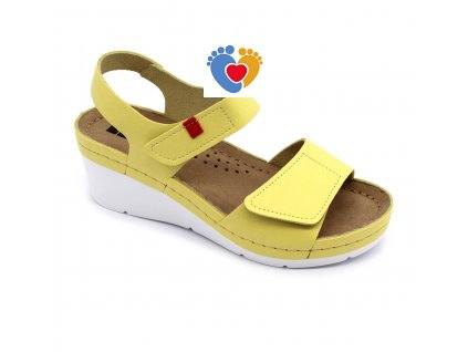 Dámske zdravotné sandále LEON 1080 žltá