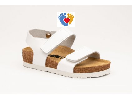 Detské dievčenské zdravotné sandále LEON 4803 biela