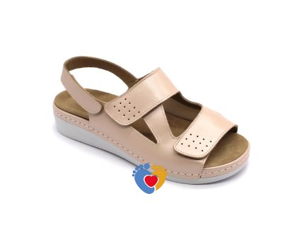 Dámska zdravotná obuv na Hallux Valgus LEON 5020 lososová