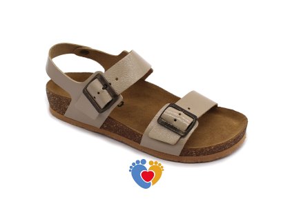 Dámske zdravotné korkové sandále LEON 4303 béžová