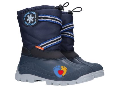 Detské zimné snehule DEMAR-SNOW LAKE B 1314 navy blue