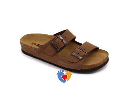 Dámska zdravotná celokožená obuv LEON 4010 hnedá (Farba hnedá, Veľkosť - vnútorná dĺžka stielky obuvi 36 - 23,5cm)