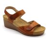Dámske celokožené sandále LEON 1041 hnedá