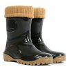 Dámske gumáky DEMAR-YOUNG 2 FUR BLACK 0466  beige sohle
