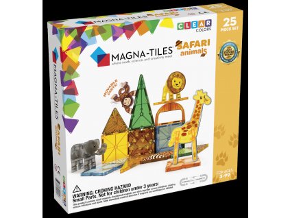 MagnaTiles SafariAnimals 25pc Carton Angle front