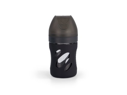 Twistshake Kojenecká láhev Anti-Colic skleněná 180 ml Černá