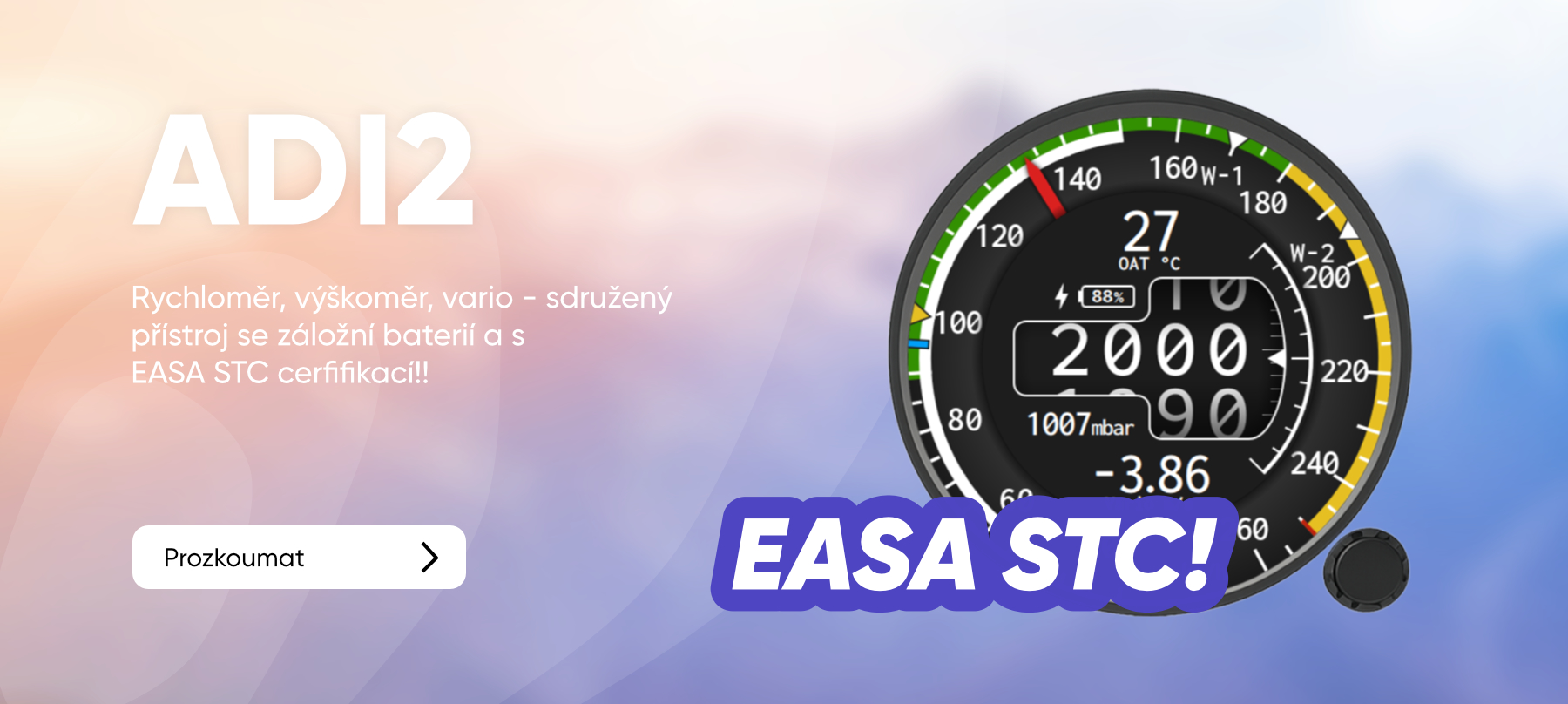 ADI2 rychlomer, vaskomer, vario