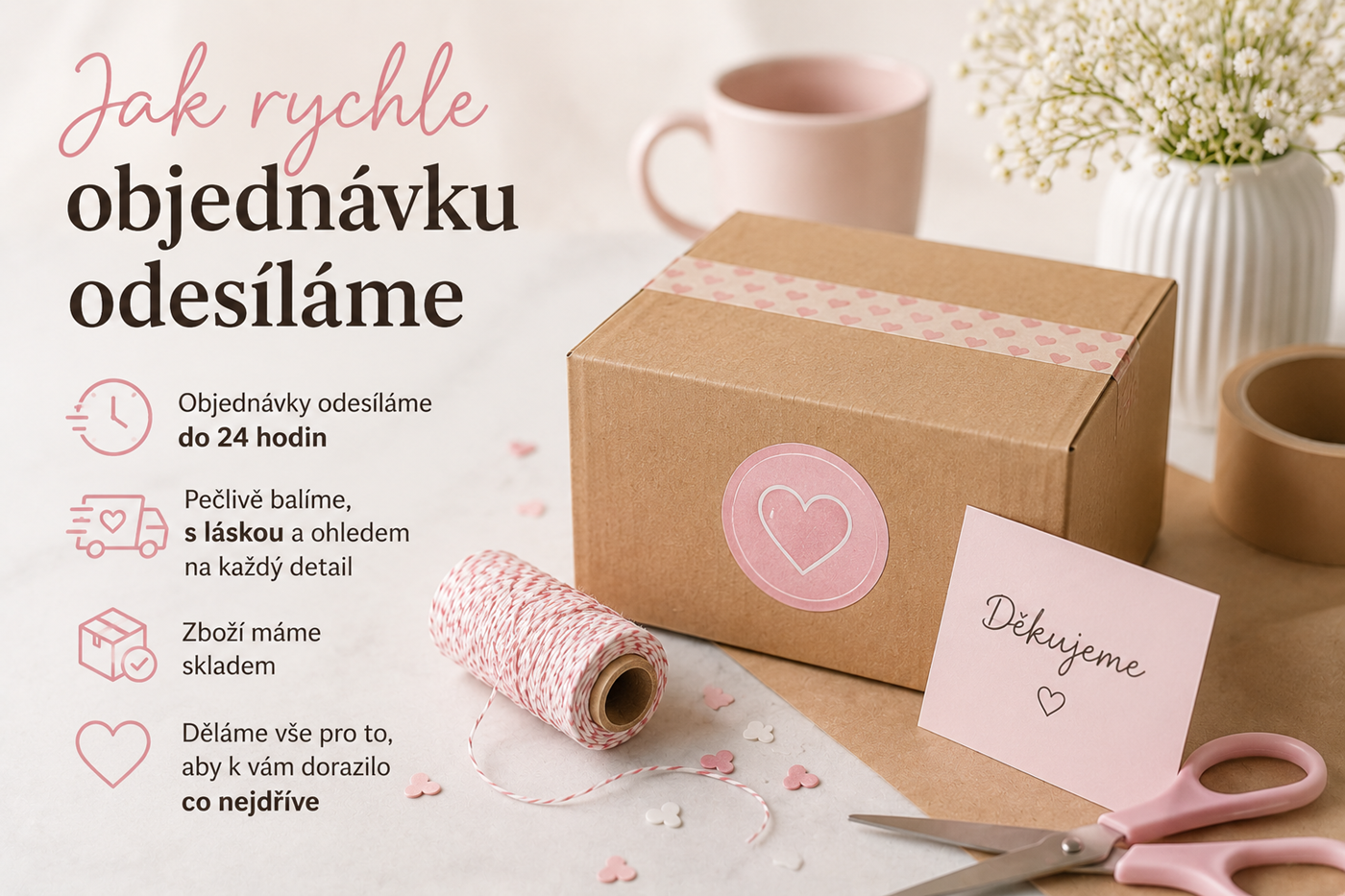 Jak rychle objednávku odesíláme.