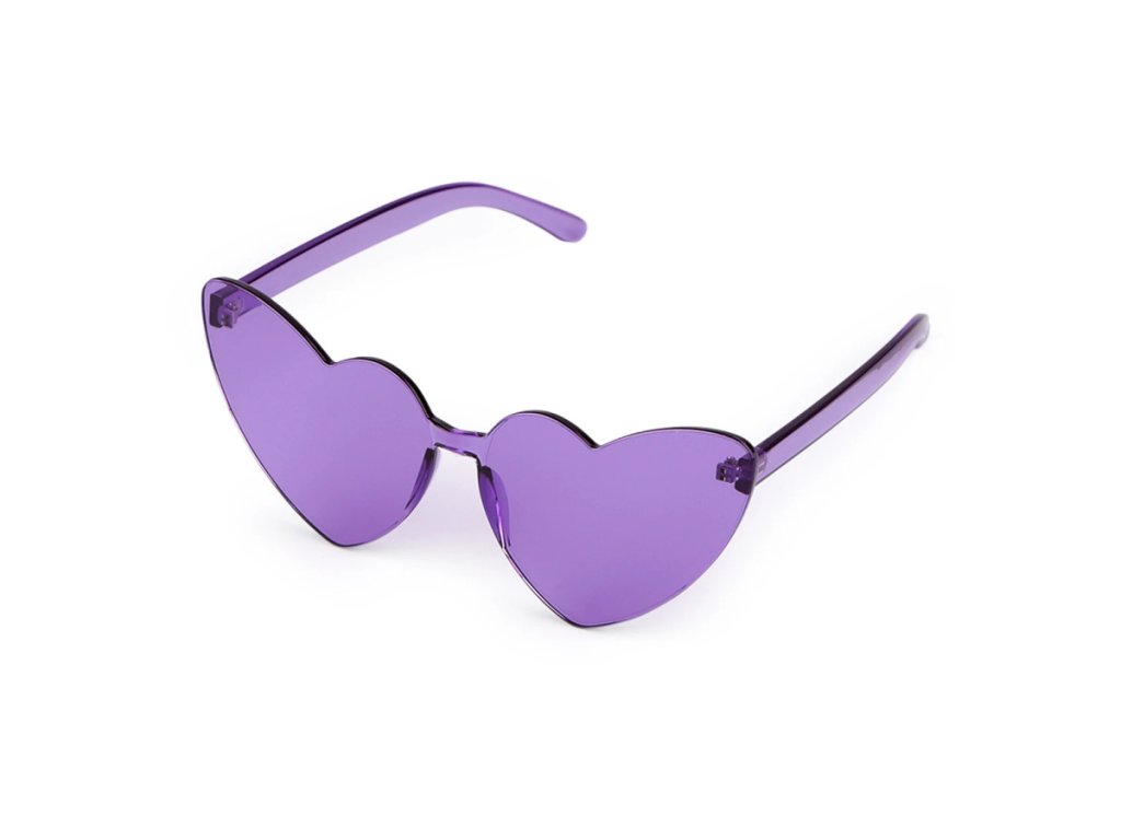 Party brýle srdce Amour fialové