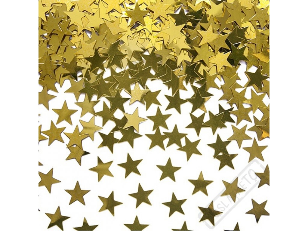 Dekorační konfety na stůl Hvězdy zlaté