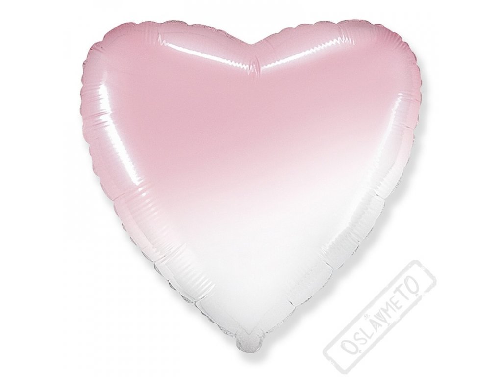 Nafukovací balónek Srdce Ombré pinky 45cm