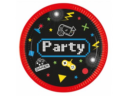 Papírové party talíře Gaming