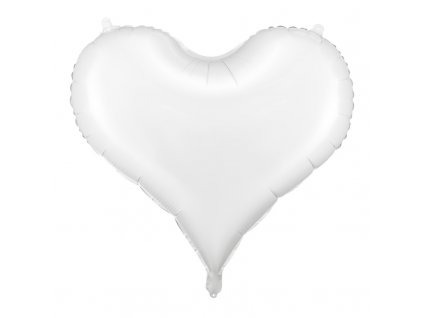 Nafukovací balón Srdce saténové bílé 75cm