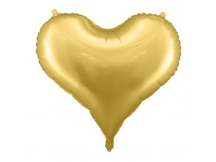 Nafukovací balón Srdce saténové zlaté 75cm