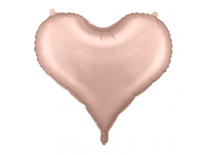 Nafukovací balón Srdce saténové Rose-gold 75cm