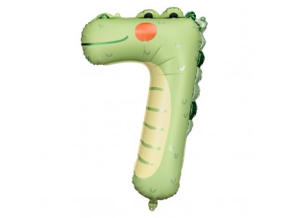 Nafukovací balón číslo 7 Krokodýl 85cm