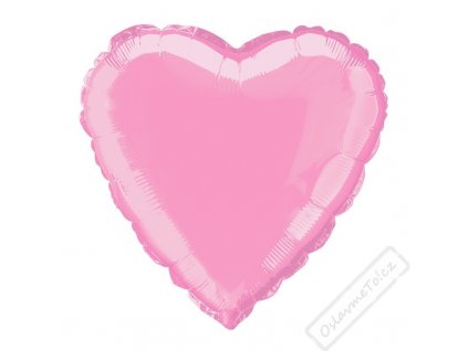 Nafukovací balónek fóliový Srdce růžové 45cm