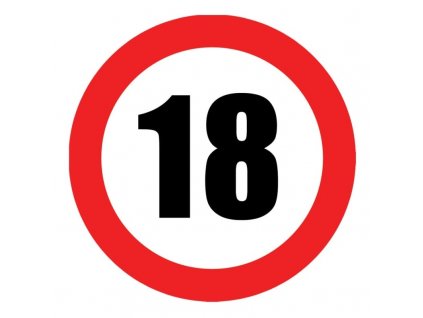 Papírové party talířky Dopravní značka 18