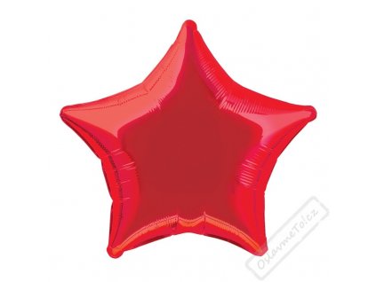 Nafukovací balónek fóliový Hvězda červená 45cm