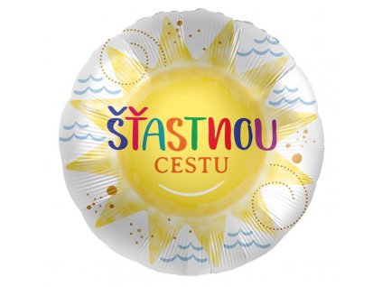 Balónek s českým textem Šťastnou cestu 43cm