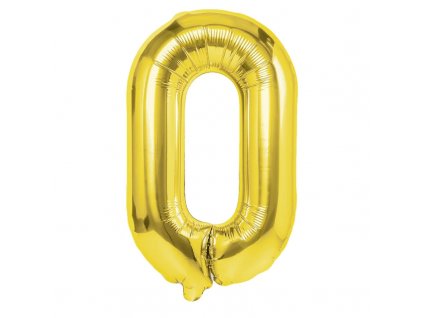 Nafukovací balón číslo 0 zlatý 94cm