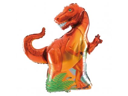 Nafukovací balón fóliový T-Rex oranžový 91cm