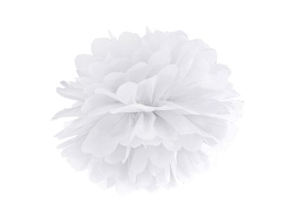Papírová Pom pom koule bílá 35cm