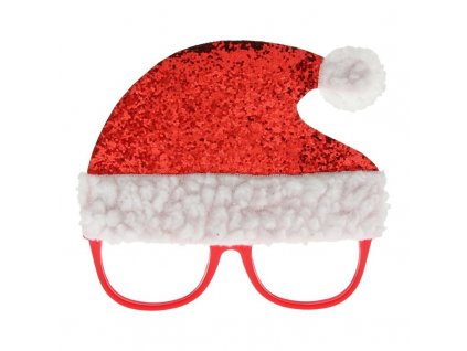 Vánoční party brýle Santova čepice