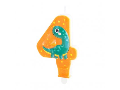 Narozeninová dortová svíčka Dino číslo 4