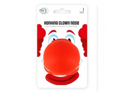 Klaunský nos červený pískací